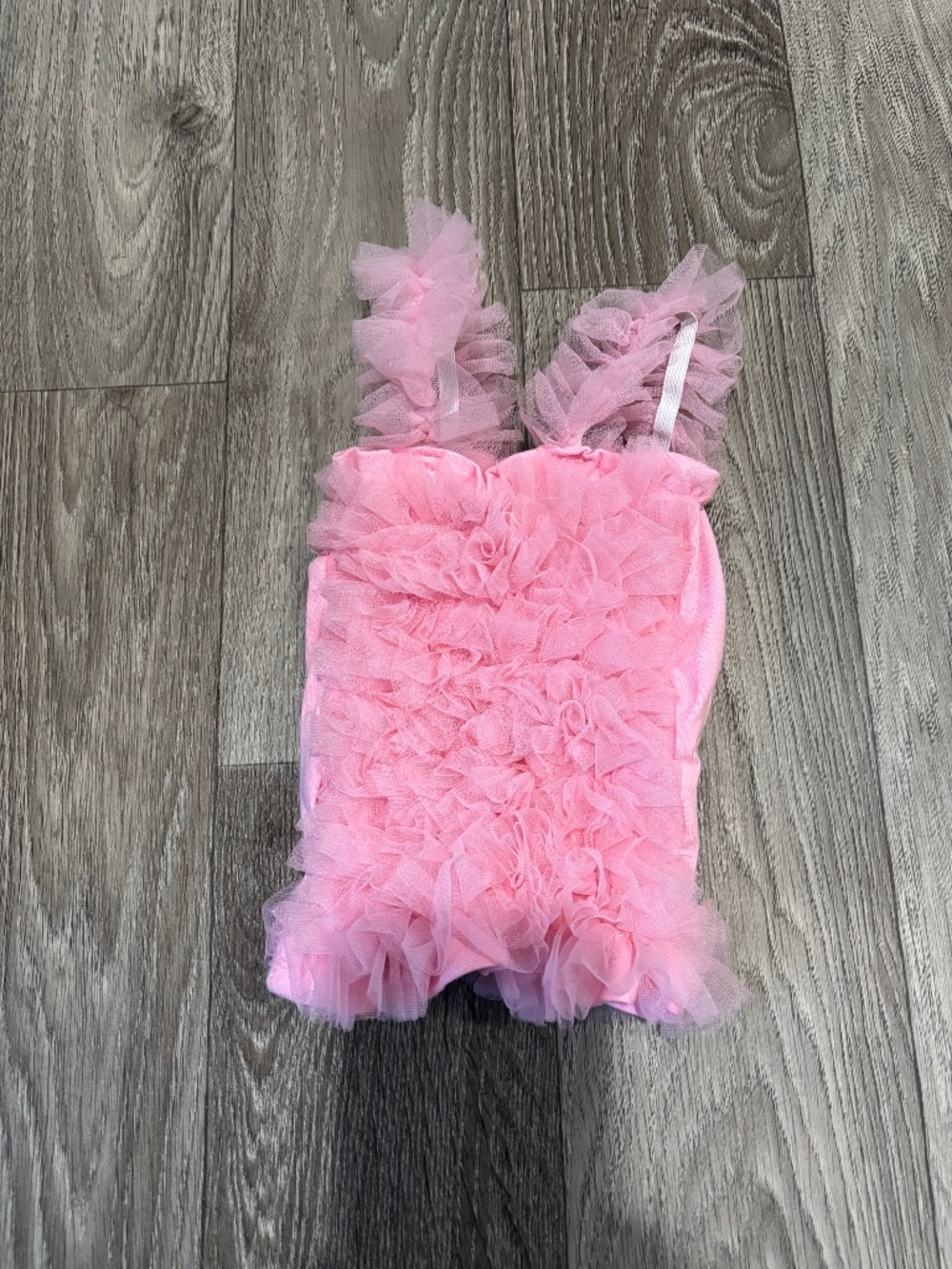 Ruffled Pink Boutique Tank Top Girls Small 12M-18m Party Sleeveless Princess